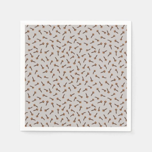 Gemütliche Weihnachten- und Gewürzwolken Serviette (Vorderseite)