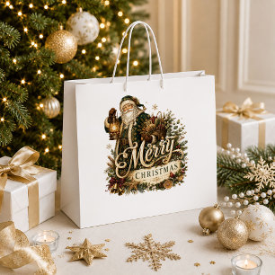 Gemütliche Weihnachten Vintage Rot Grün Ferien Ges Große Geschenktüte