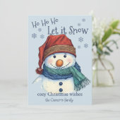 Gemütliche Weihnachten wünscht Snowman Let It Snow (Stehend Vorderseite)