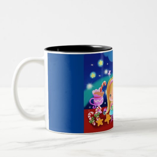 gemütliche Weihnachten Zweifarbige Tasse (Links)