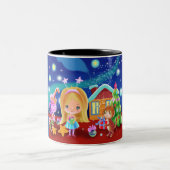 gemütliche Weihnachten Zweifarbige Tasse (Mittel)