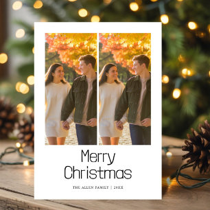 Gemütliche Weihnachts-Couple-Grußkarte Feiertagskarte