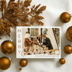 Gemütliche Weihnachts-Familien-4-Foto-Weihnachtska Feiertagskarte