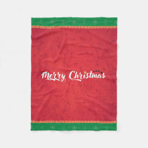 Gemütliche Weihnachts-Fleece-Decke – Rot & Grün  Fleecedecke