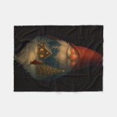 Gemütliche Weihnachts-Gnom-Hütte-Fleece-Decke – Vi Fleecedecke (Vorderseite (Horizontal))