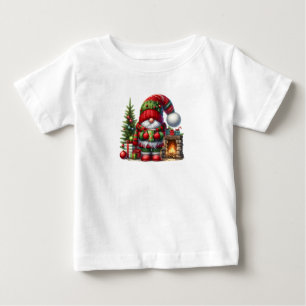 Gemütliche Weihnachts-Gnom-Kunst – Festliche Feier Baby T-shirt