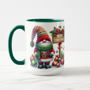 Gemütliche Weihnachts-Gnom-Kunst – Festliches Weih Tasse