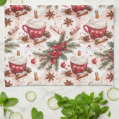Gemütliche Weihnachts-heiße Cocoa Geschirrtuch (Gefaltet)