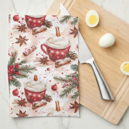 Gemütliche Weihnachts-heiße Cocoa Geschirrtuch