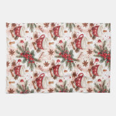 Gemütliche Weihnachts-heiße Cocoa Geschirrtuch (Horizontal)