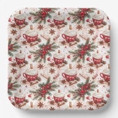 Gemütliche Weihnachts-heiße Cocoa Pappteller (Vorderseite)