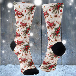 Gemütliche Weihnachts-heiße Cocoa Socken
