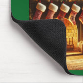 Gemütliche Weihnachts-Mauspad mit Kamin Mousepad (Ecke)