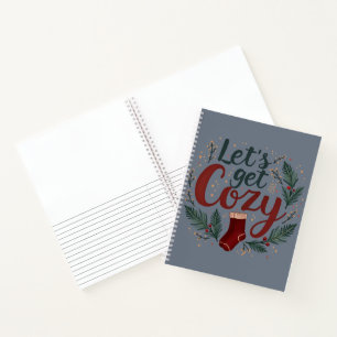 Gemütliche Weihnachts-Pine-Berry-Beschriftung Notizblock