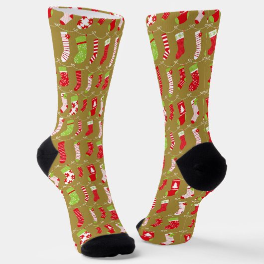 Gemütliche Weihnachts Retro Winter Socken (Gewinkelt)