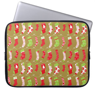 Gemütliche Weihnachts-Retro-Wintersocken Laptopschutzhülle