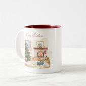 Gemütliche Weihnachts-Tasse Zweifarbige Tasse (Vorderseite Links)
