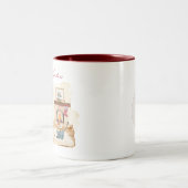 Gemütliche Weihnachts-Tasse Zweifarbige Tasse (Mittel)