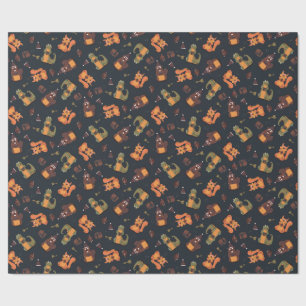 Gemütliche Weihnachtsanimationen Geschenkpapier