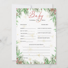 Gemütliche Weihnachtsbabys mit Vorhersage und Rats Einladung