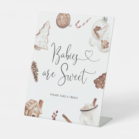 Gemütliche Weihnachtsbabys sind süßes Zeichen Sockelschild (Vorderseite)