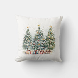 Gemütliche Weihnachtsbaumen dekorativ Kissen