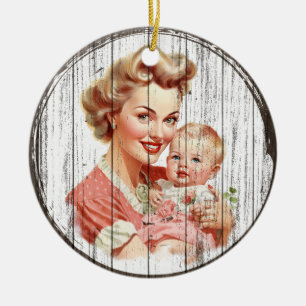 Gemütliche Weihnachtsbegleiter-Ornament Keramik Ornament