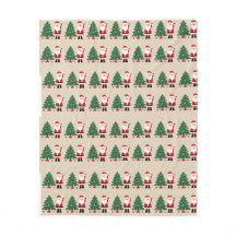 Gemütliche Weihnachtsdecke mit Weihnachtsmann