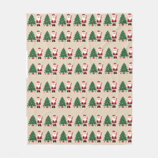 Gemütliche Weihnachtsdecke mit Weihnachtsmann Fleecedecke