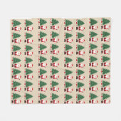 Gemütliche Weihnachtsdecke mit Weihnachtsmann Fleecedecke (Vorderseite (Horizontal))