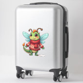 Gemütliche Weihnachtsdrachenfliege Aufkleber (Koffer)