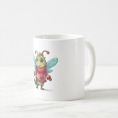 Gemütliche Weihnachtsdrachenfliege Kaffeetasse (VorderseiteRechts)