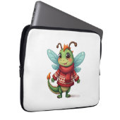 Gemütliche Weihnachtsdrachenfliege Laptopschutzhülle (Vorne Rechts)