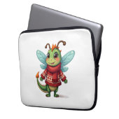 Gemütliche Weihnachtsdrachenfliege Laptopschutzhülle (Vorderseite Links)