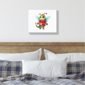 Gemütliche Weihnachtsdrachenfliege Leinwanddruck (Insitu (Schlafzimmer))