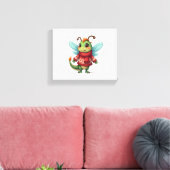 Gemütliche Weihnachtsdrachenfliege Leinwanddruck (Insitu (Wohnzimmer))