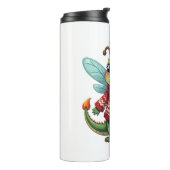 Gemütliche Weihnachtsdrachenfliege Thermosbecher (Nach links gedreht)