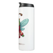 Gemütliche Weihnachtsdrachenfliege Thermosbecher (Nach rechts gedreht)