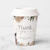 Gemütliche Weihnachtsdusche Papiertasse Pappbecher (Rückseite)