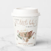 Gemütliche Weihnachtsdusche Papiertasse Pappbecher (Rückseite)