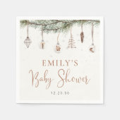 Gemütliche Weihnachtsdusche Party Napkins Serviette (Vorderseite)