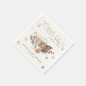 Gemütliche Weihnachtsdusche Party Napkins Serviette (Ecke)