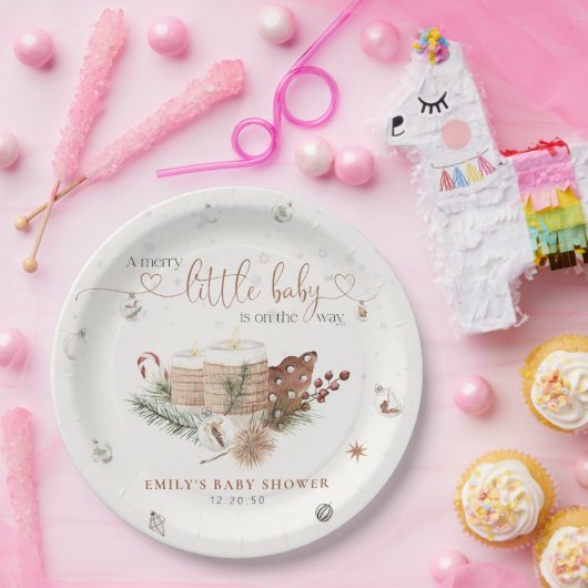 Gemütliche Weihnachtsdusche Teller (Party)