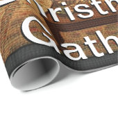 Gemütliche Weihnachtsfamilie Ansammlung Geschenkpapier (Rolleneckpunkt)