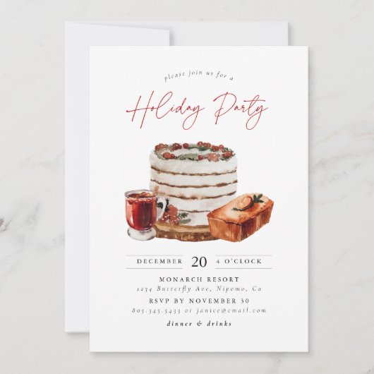 Gemütliche Weihnachtsfeier Einladung (Vorderseite)