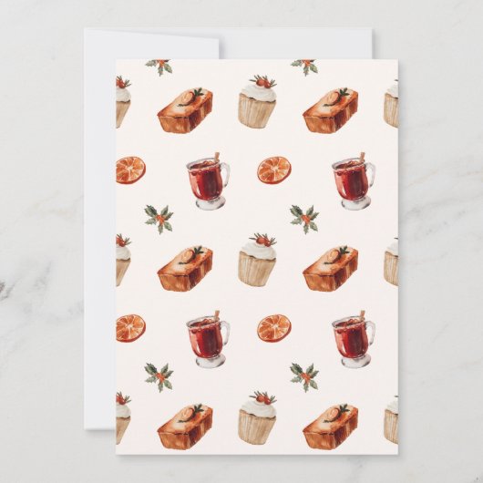 Gemütliche Weihnachtsfeier Einladung (Rückseite)