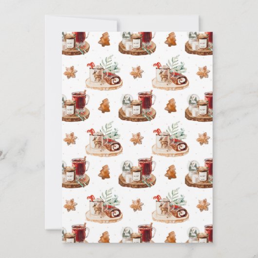 Gemütliche Weihnachtsfeier Einladung (Rückseite)