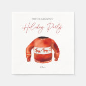 Gemütliche Weihnachtsfeier Serviette (Vorderseite)