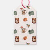 Gemütliche Weihnachtsfeiertage Geschenkanhänger (Rückseite)