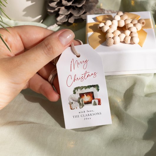 Gemütliche Weihnachtsfeiertage Geschenkanhänger